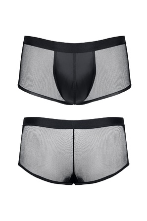 Мужские шорты со вставками сетки Regnes Fetish Planet и мокрым эффектом, черные, M