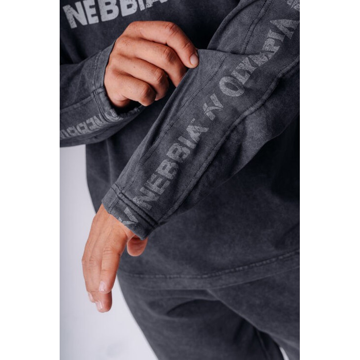 Лонгслів чоловічий NEBBIA x Olympia Long Sleeve T-Shirt Black 952