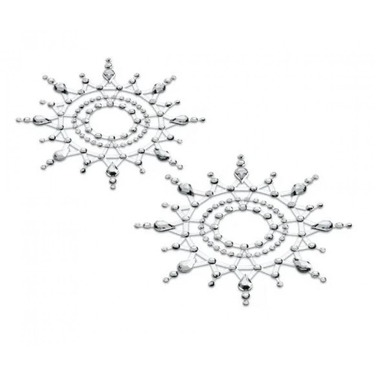 Украшения из страз для груди и лобка, Joujoux Gloria серебряный
