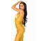 Довга сукня Leg Avenue у велику сітку, жовту, One size