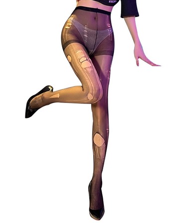 Колготи ультратонкі, з дірочками Star Night легко рвуться, чорні, XS/M