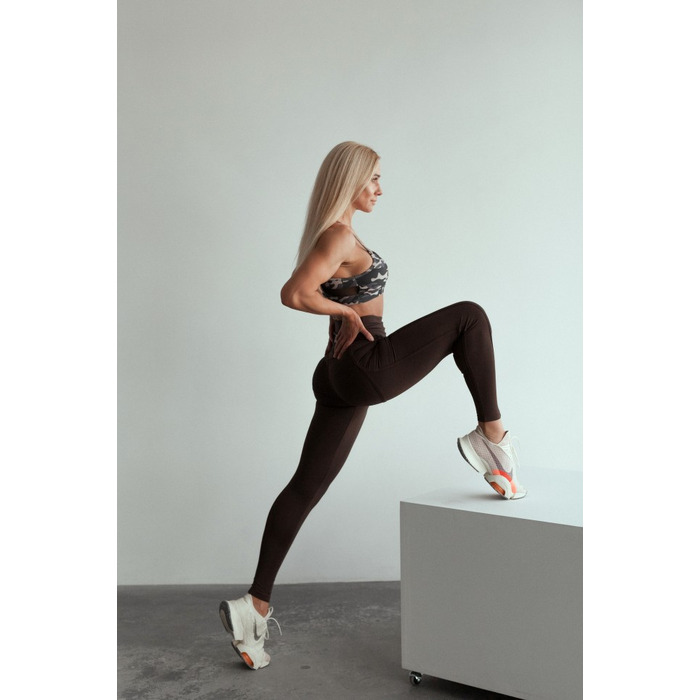 ТОП MILITARY BROWN TOP WITH TULE CUTOUT 14323