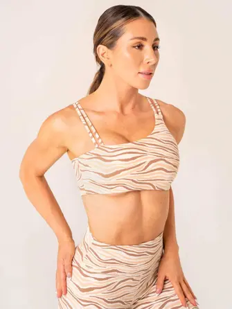 Топ Ryderwear Unstoppable One Shoulder Sports Bra - Vanilla Zebra