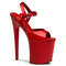 Босоніжки Pleaser Flamingo-809 на платформі з ремінцем та підборами 8 дюймів, червоні