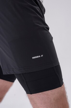 Шорти Double-Layer Shorts with Smart Pockets BLACK 318