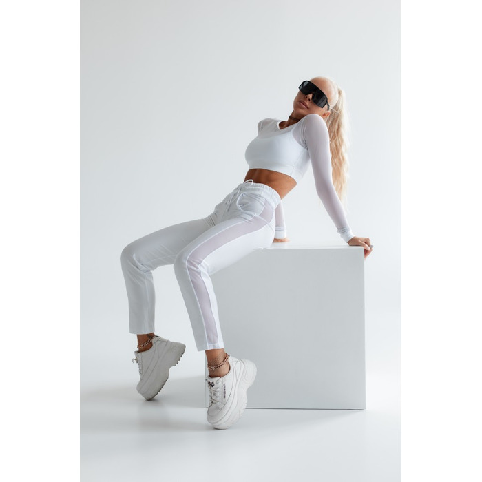 ЛЕГІНСИ WHITE LEGGINGS WITH TULE