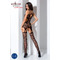 Бодістокінг BS066 Black Passion з імітацією панчіх, чорний, S/L