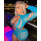 Мереживна сукня з довгим рукавом та вирізами Leg Avenue Tur Blue O\S