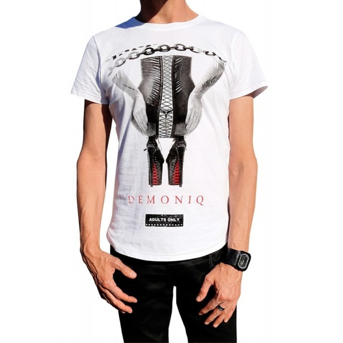 Мужская футболка с принтом Demoniq TSHRB002 белая, L
