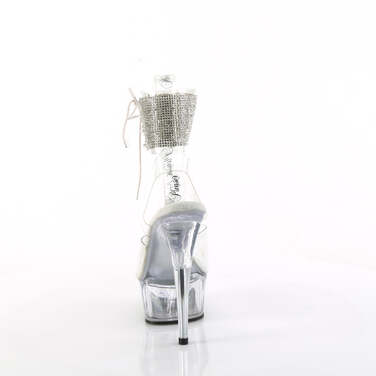 Босоніжки Delight-691-2RS *6 дюймів на підборах, 1 3/4 дюйма з манжетою на щиколотці PF з RS, прозорі