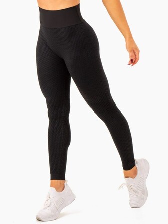 Леггинсы Ryderwear Honeycomb Scrunch Seamless Leggings - Black