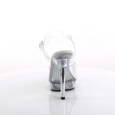 Босоніжки Lip-108 на підборах 5 дюймів, з ремінцем на щиколотці 3/4 дюйма, прозорі