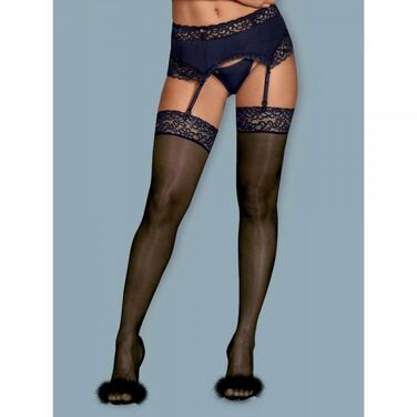 Панчохи Obsessive Drimera stockings blue L / XL