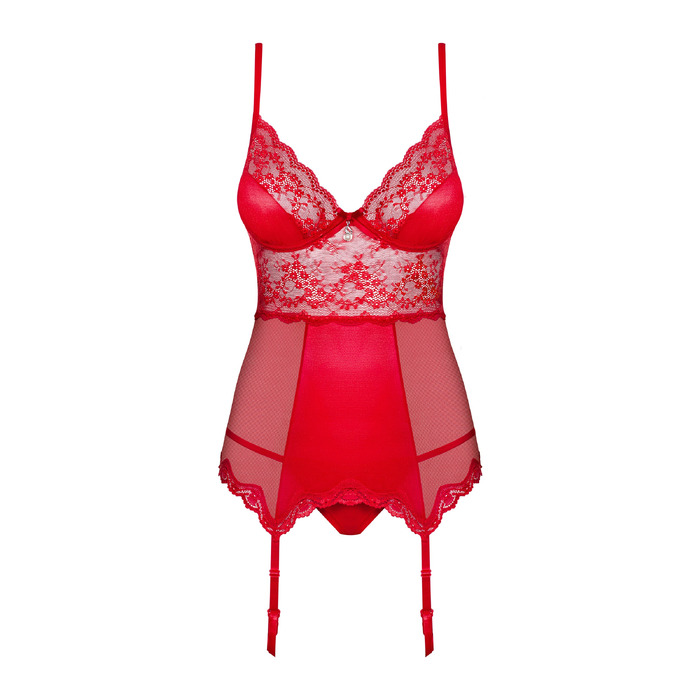 Корсет із підв'язками для панчохи Obsessive Lovica corset S/M