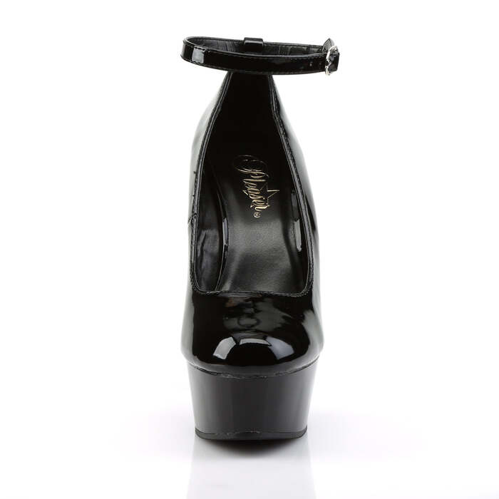 Туфли-лодочки Delight-686 с каблуком 6 дюймов и ремешком на щиколотке, черные