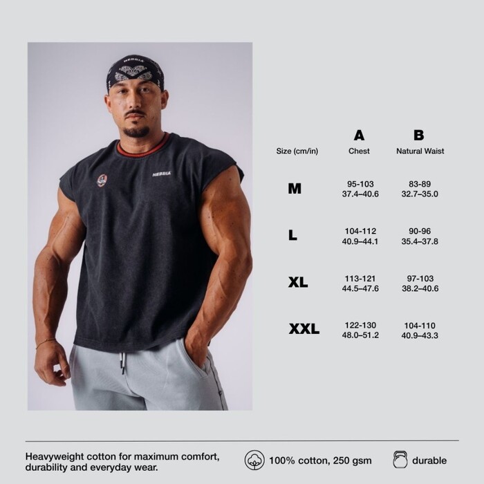 Безрукавка NEBBIA x Olympia Muscle Cover Tank Top Light Grey 947