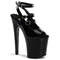 Босоножки Pleaser Xtreme-873, каблук 8 дюймов, 4-дюймовые босоножкии с PF, черные
