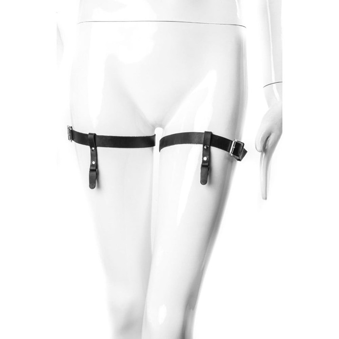 Підв'язки для панчох шкіряні Candy Hero S10 чорні, XS/S (42-44 р)