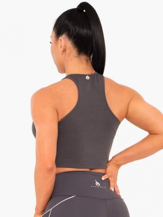 Майка для спорта Ryderwear Cropped Racer Back Charcoal