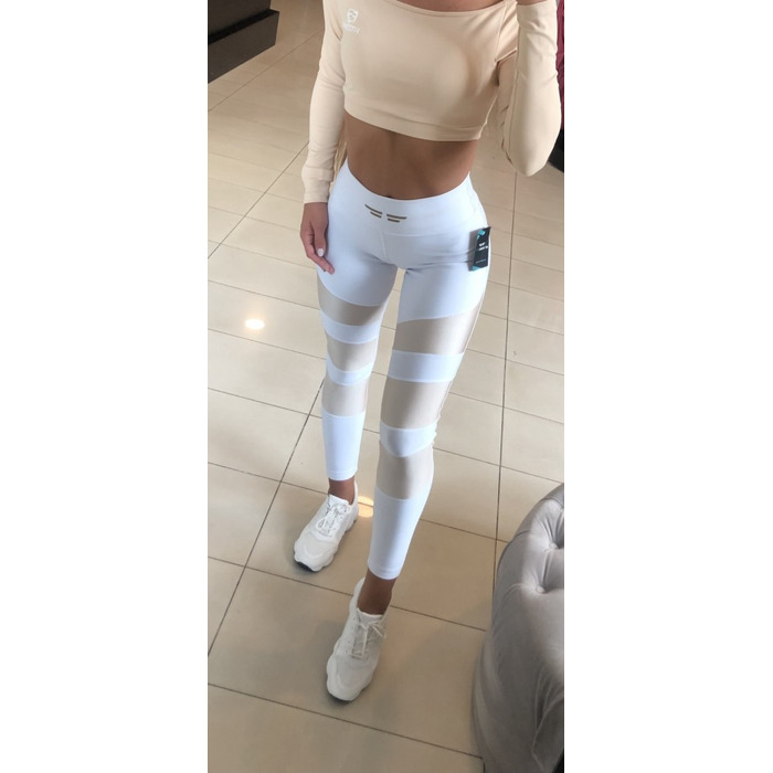 Леггинсы MyAngel White With Gold Stripes
