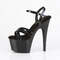 Босоніжки Pleaser Adore-717 на підборах 7 дюймів, босоніжки з перехресним ремінцем на щиколотці 2 3/4 дюйма, чорні лаковані