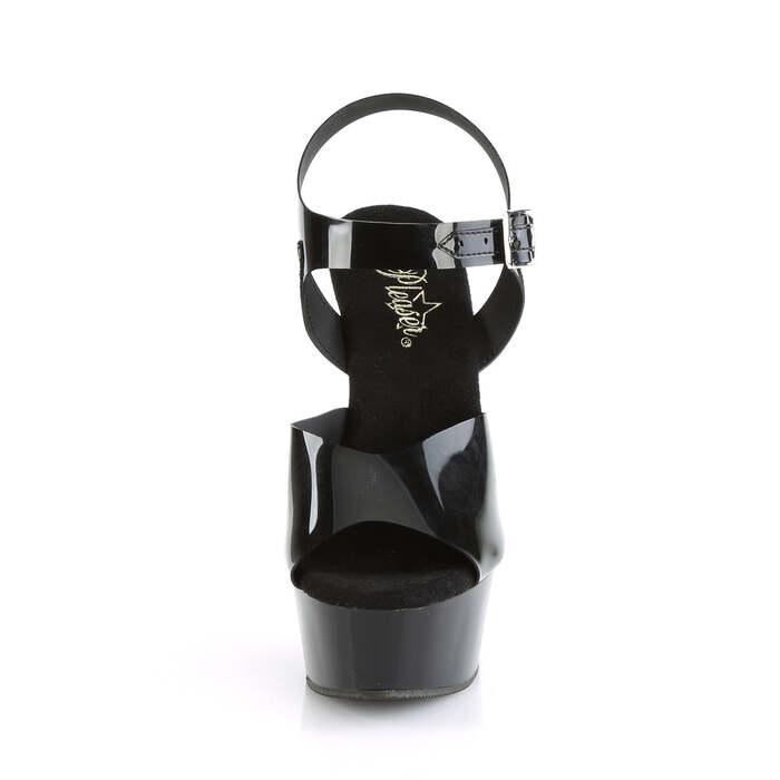 Босоножки Delight-608N, каблук 6 дюймов, ремешок на щиколотке шириной 1 3/4 дюйма, черные