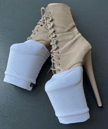 Захисти для Взуття Matte Stretch для Pole Dance Heels Захист та Стиль - білий