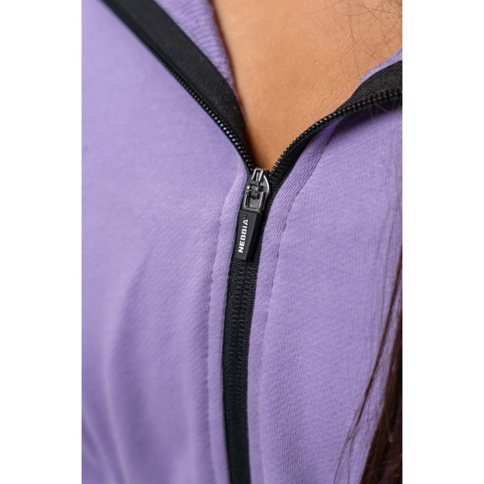 Худі Nebbia Cropped Zip-Up Hoodie Iconic Lila 254 Lilac