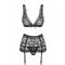 Комплект з поясом для панчіх Obsessive 856-SEG-1 3 pcs set S/M
