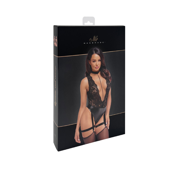 Боді з глибоким декольте Noir Handmade Libido F297 чорне, розмір S