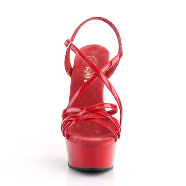 Босоніжки Delight-613 на підборах 6 дюймів, з перехресними ремінцями 1 3/4 дюйма, червоні