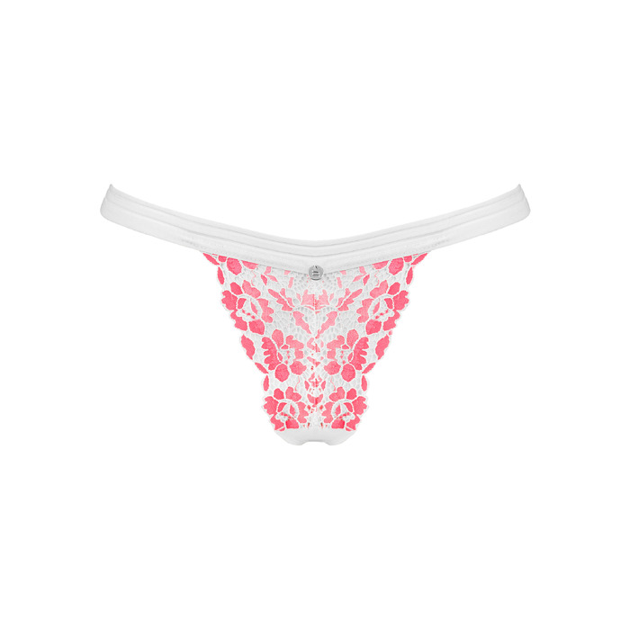 Трусики мереживні стрінги Obsessive Bloomys thong S/M