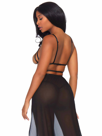 Платье эротичное с открытой грудью S/M Leg Avenue, черное