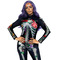 Комбінезон скелет із квітковим принтом Leg Avenue Floral skeleton catsuit S
