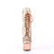 Чоботи Pleaser Adore-1020HM *7-дюймовий каблук, 2 3/4-дюймові черевики до щиколотки зі шнурівкою спереду, застібка-блискавка збоку, рожеве золото