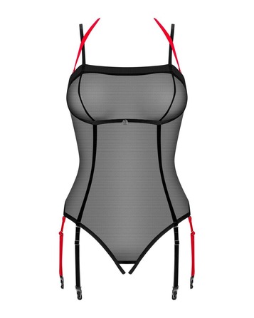 Боді з відкритим доступом XS/S Glandez Obsessive, чорне