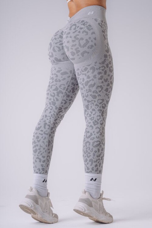 Легінси Nebbia Push-Up Compression Leopard Leggings PRIMAL Light Gray 849