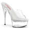 Шльопанці Pleaser Excite-601, каблук 6 дюймів, шльопанці Comfort Width 1 3/4 дюйма, прозорі