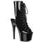 Чоботи Pleaser Adore-1016 на підборах 7 дюймів, чоботи на підборах 2 3/4 дюйма з відкритим носком/щиколоткою ззаду, з блискавкою збоку, чорні