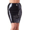 Спідниця з латексу до колін LateX ROK midi чорна, XL