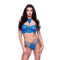 Комплект нижнего белья 2PC STRAPPY LACE BRA & PANTY SET BLUE, S/M