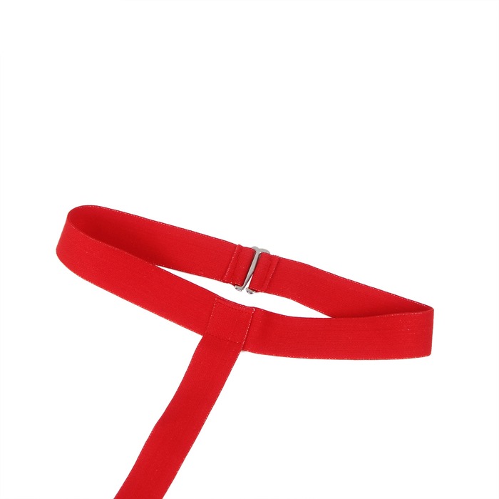 Чоловічі труси з портупеєю та чокером Star Night червоний-чорний, S