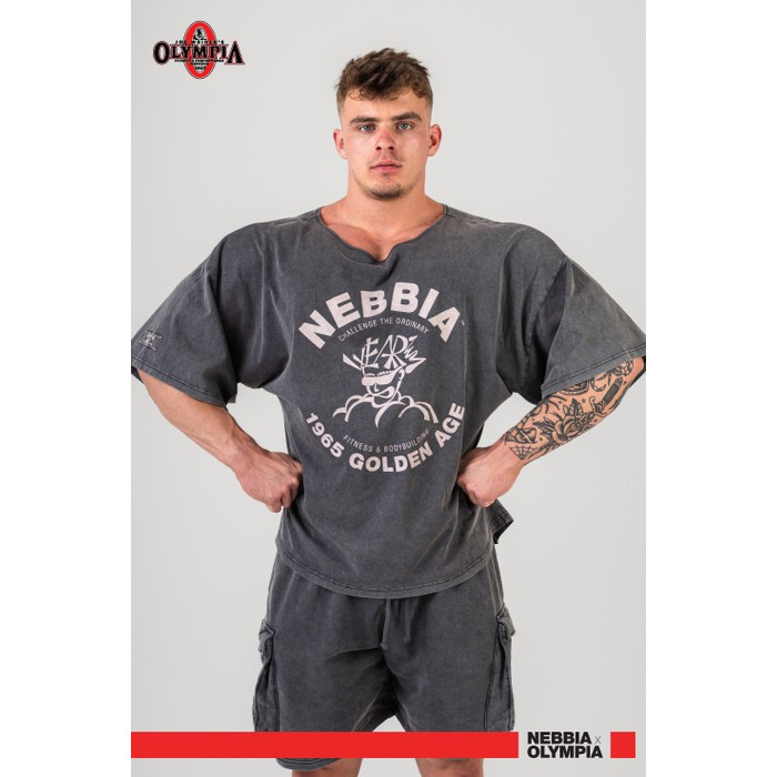 Футболка Nebbia Washed Rag Top GOLDEN AGE Black 788