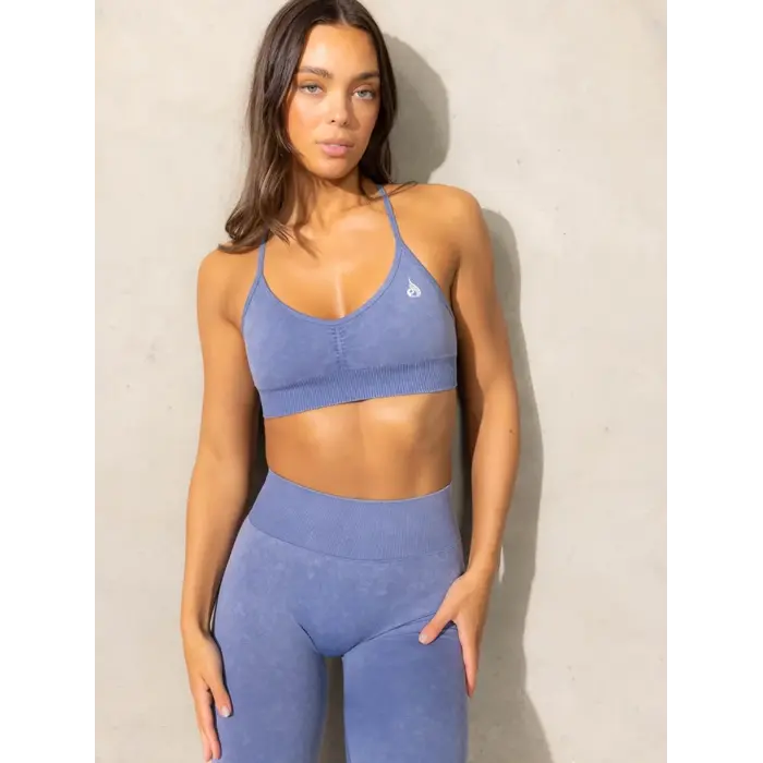 Топ Ryderwear Stonewash Seamless Sports Bra - Denim Blue Stonewash
