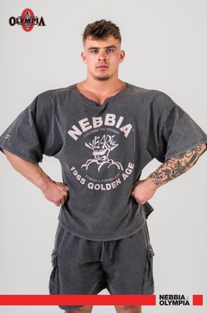 Футболка Nebbia Washed Rag Top GOLDEN AGE Black 788