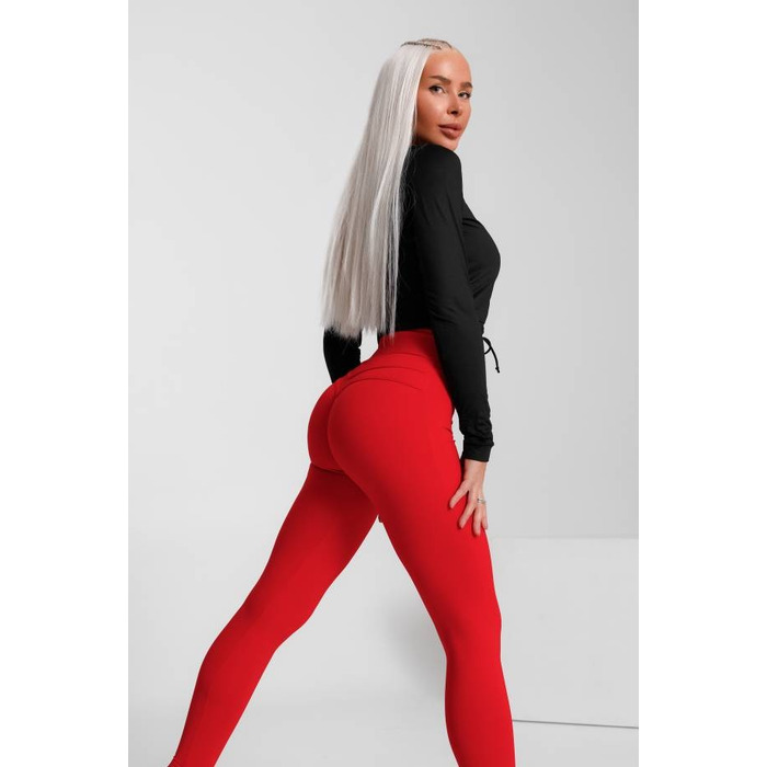 ЛЕГИНСЫ RED LEGGINGS WITH DETAIL ON THE BACK
