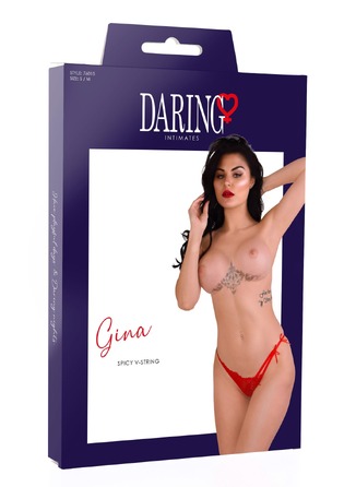 русики мереживні стрінги Daring Intimates Gina, червоний, S/M