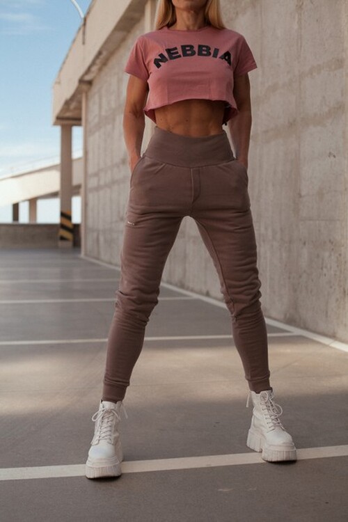 Штани High-Waist Loose Fit Sweatpants 'Feeling Good' 409 Brown