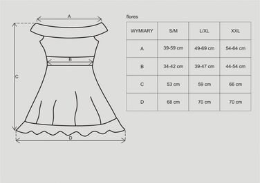 Сорочка Flores chemise Obsessive SM чорна