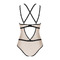 Боді з контрастними смугами Obsessive Nudelia teddy S/M